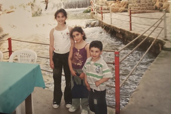Youseph Dib as a child in Lebanon with his sisters Antoinette (left) and Jennifer.