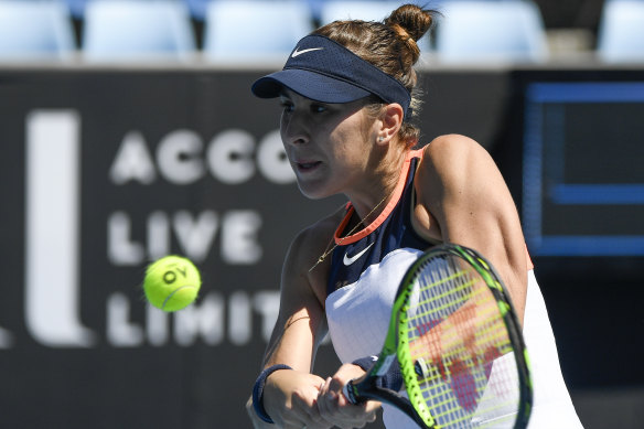 Switzerland’s Belinda Bencic during the Australian Open.