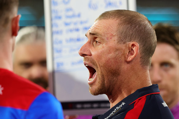 Melbourne coach Simon Goodwin.