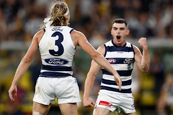 Bailey Smith and Shaun Mannagh were both instrumental to the Geelong cause in their own way.