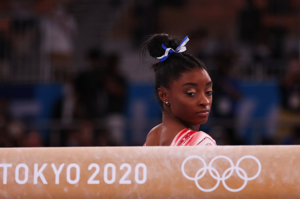 Biles took a break from gymnastics after the Tokyo Games.