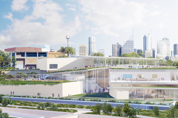 Artist impression of the $344 million Sydney Modern project.
