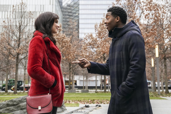 Ruby Modine as Anna and Brandon Micheal Hall as Miles Finer in God Friended Me, screening on Seven.