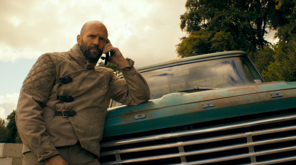 Statham being Statham in his new movie, The Beekeeper.