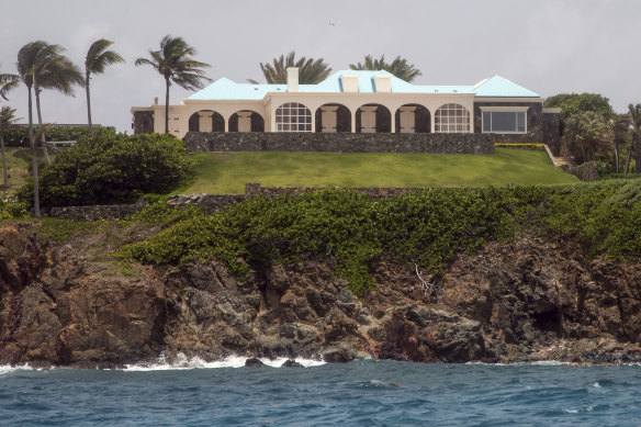 A villa on Jeffrey Epstein’s Little Saint James Island in the US Virgin Islands.