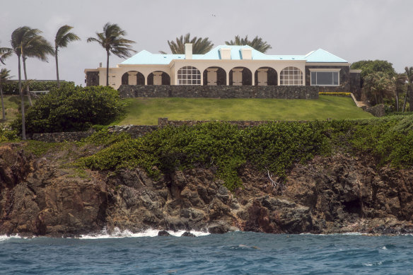 A villa on Jeffrey Epstein’s Little Saint James Island in the US Virgin Islands.