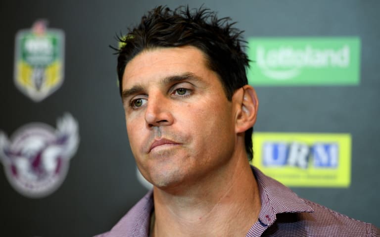 Hardball: Manly has no intention of paying out Trent Barrett.