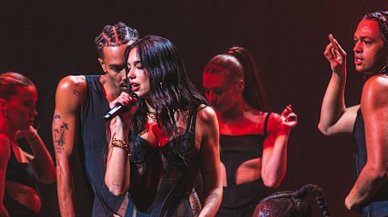 Brisbane Arena, a new 17,000 seat indoor stadium in the CBD, was pitched to retire Boondall’s entertainment centre for large-scale shows, and attract artists such as Dua Lipa (pictured) who have notably skipped the city during recent tours. 
