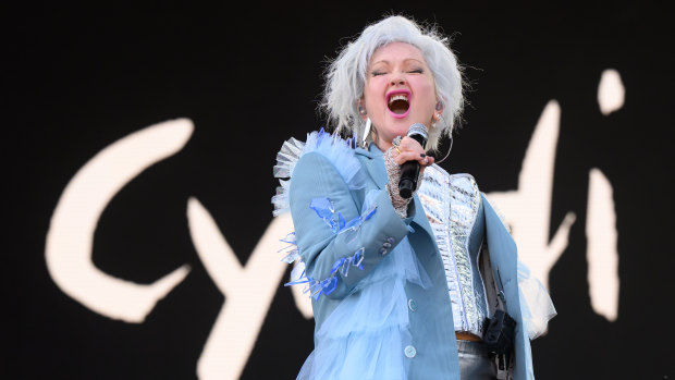 Cyndi Lauper, seen here performing at the Glastonbury Festival in England, 2024, is touring Australia in 2025 on her farewell tour.