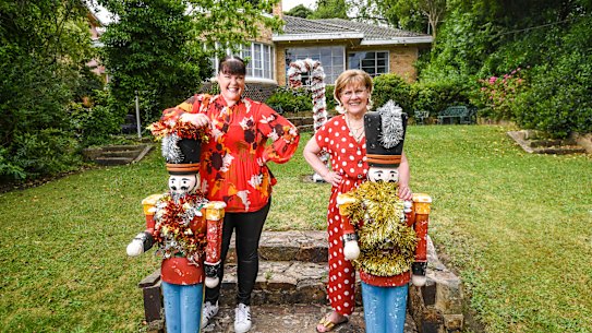 Boulevard resident Jennifer Bell (right) with daughter Louise. Mrs Bell says she will put up decorations despite the council ban on the Christmas lights event.