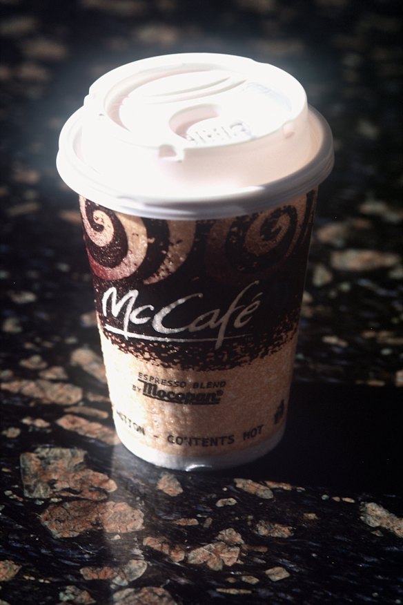 A takeaway coffee from McCafe, circa 2002.