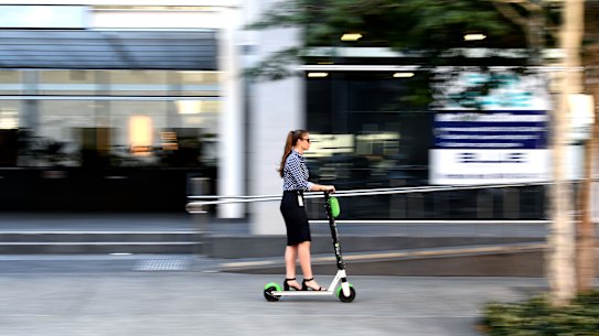Lauren Barea, a project manager in the  technology sector, is among those who have embraced e-scooters.