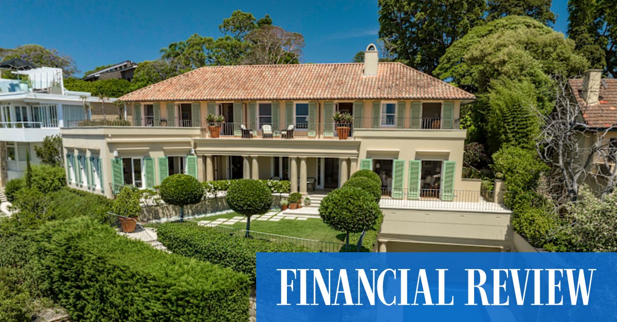 Bellevue Hill mansion Monkton sold at auction for near $30m after former Goldman Sachs chairman Tim Burroughs sell - Vimarsana News