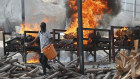 Cremation amid India’s massive outbreak. 