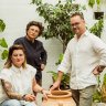 Taverma’s venue manager Chrysa Kogkou, co-owner Angie Giannakodakis and co-owner Guy Holder.