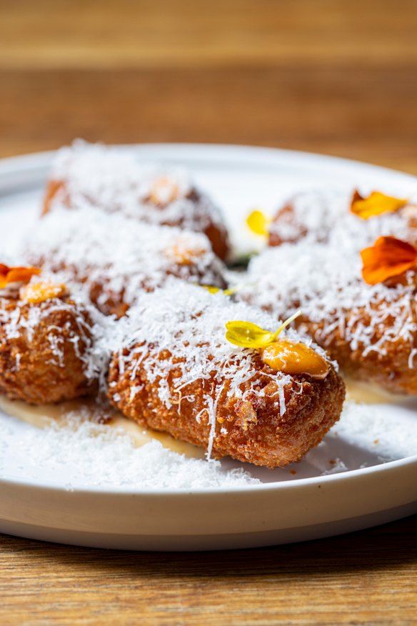 Mac and cheese croquettes.
