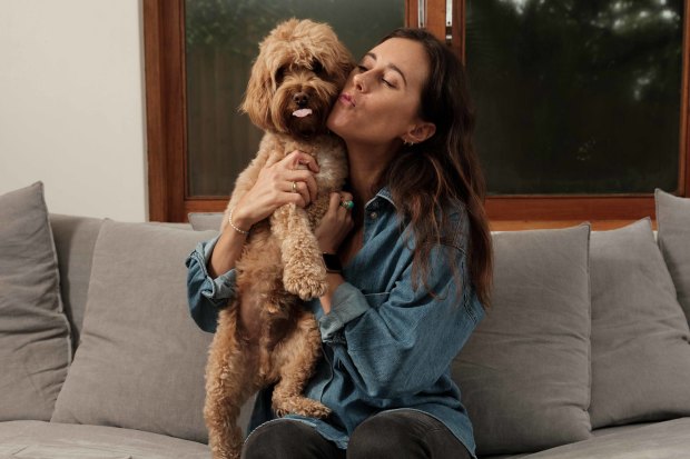 Sydney cavoodle owner Natalie Headland has been trying vitamin supplements designed to calm anxiety for her two and a half year old dog, Bear. 