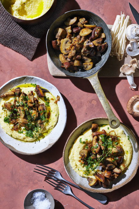 Winter recipe: Curtis Stone's creamy polenta with braised mushrooms