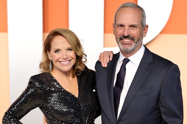 Katie Couric and John Molner attend the 2025 Vanity Fair Oscar Party 