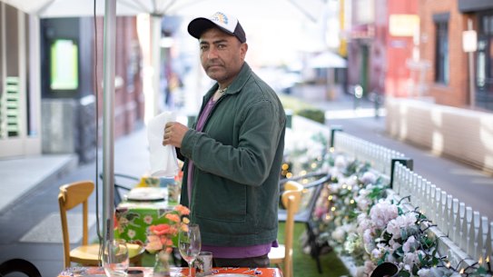 Restaurateur Jessi Singh set up Daughter In Law’s outdoor dining area during COVID-19.