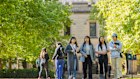 A group of students photographed at Melbourne University