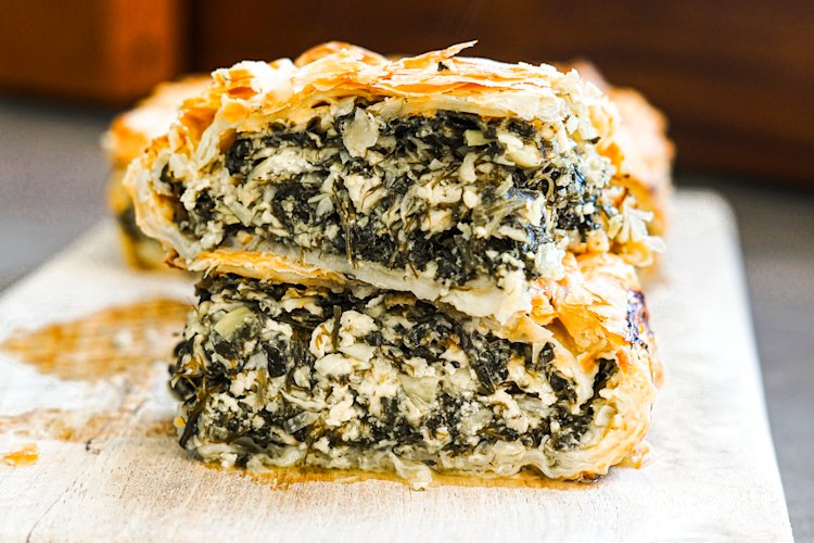 Haloumi spanakopita. 