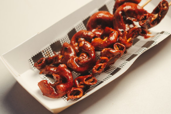 Pork small intestine from Smoky Cravings in Lakemba.  