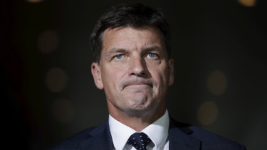Energy and Emissions Reduction Minister Angus Taylor.