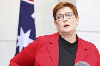 Minister for Foreign Affairs Marise Payne.  