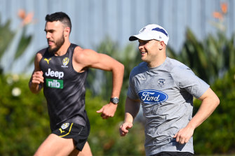 Afl 2020 Richmond Tigers Shane Edwards Enjoys Surreal Training Session With Cats Rival Gary Ablett On The Gold Coast