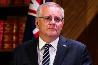 Prime Minister Scott Morrison in Melbourne on Tuesday.