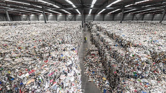 A Melbourne warehouse where thousands of tonnes of waste is dumped.