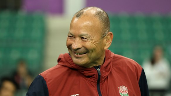 Eddie Jones is a happy camper as England prepare for a semi-final this Saturday against the All Blacks. 