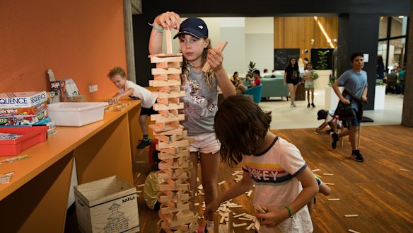 A games room at Lindfield Learning Village. Next year, the school will expand from 375 to 550 students and have its first HSC candidature.