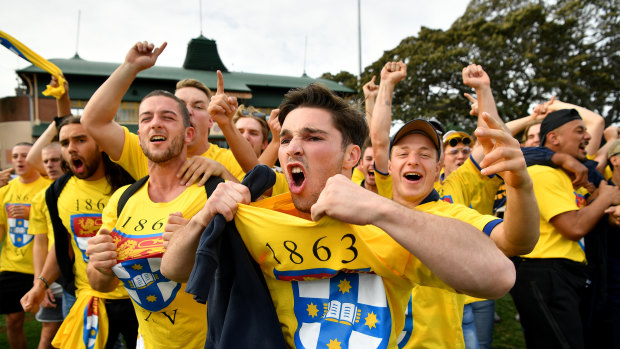 Sydney University fans didn't care their side was maligned by the rest of the crowd.
