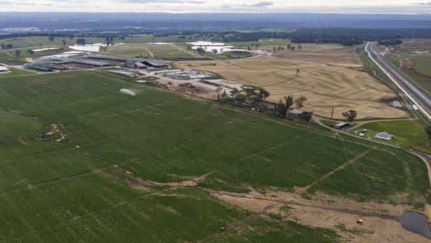 Properties near the site of Sydney's new airport at Badgerys Creek.