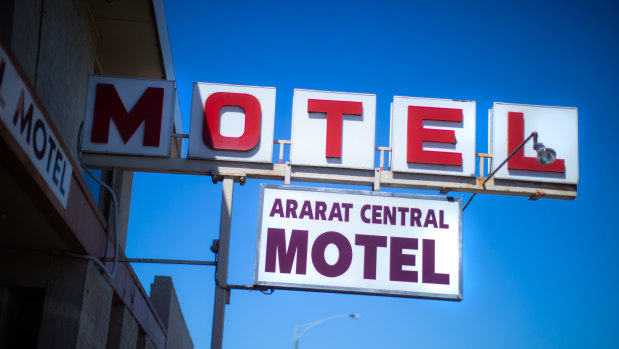 The iconic sign for the Ararat Central Motel in, you guessed it, western Victoria. 