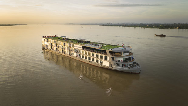 The Mekong Serenity on the river of its name.