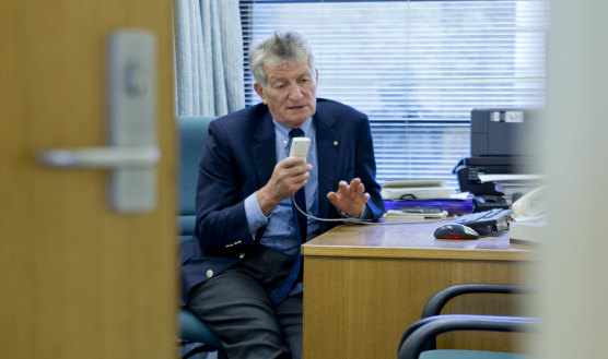 Oncologist Professor Martin Tattersall in his consulting rooms.