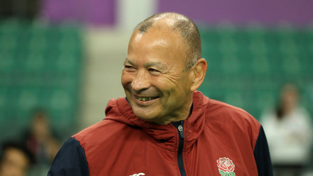 Eddie Jones is a happy camper as England prepare for a semi-final this Saturday against the All Blacks. 