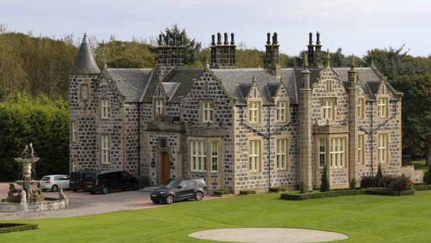 MacLeod House, a 16-room boutique hotel, at the Trump International golf course in Balmedie, Scotland. 