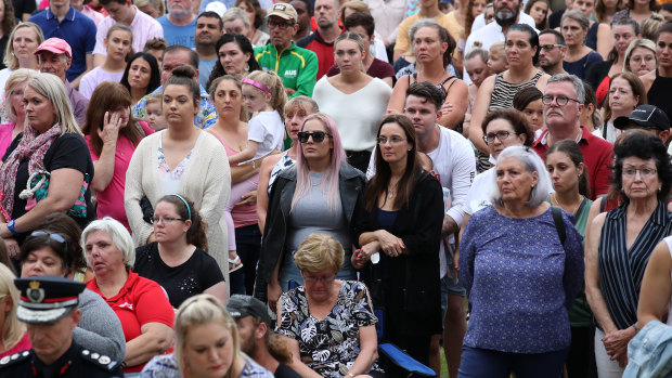 Mourners at a vigil at Camp Hill to honour Hannah Clarke and her children murdered last week heard calls to fight domestic violence.