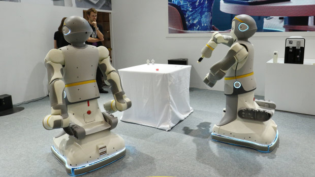 P-Care, a service-oriented robot designed by Chinese company Funing Robotics.