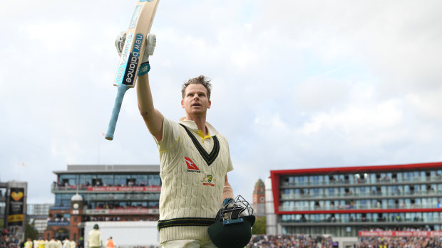 Steve Smith after his double hundred at Old Trafford.