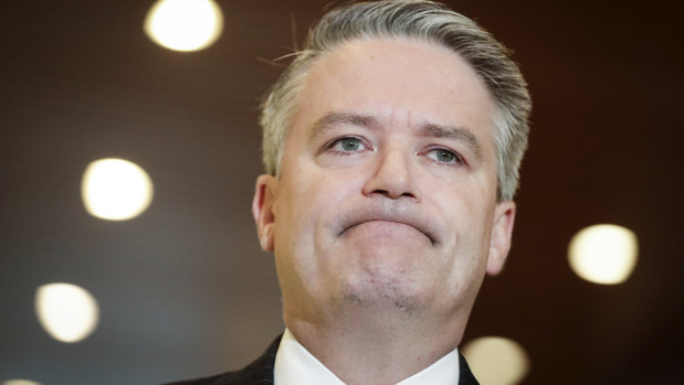 Finance Minister Mathias Cormann speaks after Pauline Hanson withdrew her support for the company tax cuts.