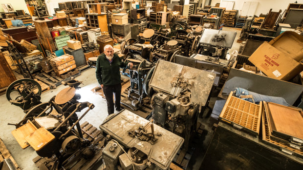 Michael Isaachsen's life mission has been the creation of the Melbourne Museum of Printing. He amassed an enormous collection over several decades.