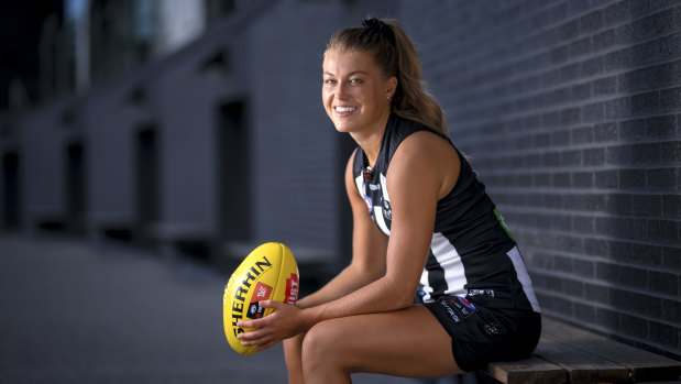 Rowe kicked two goals in her first ever AFL game two weeks ago.