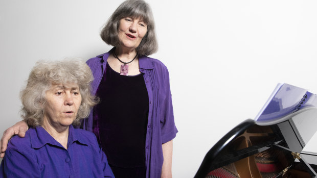 A Chorus of Women
musical director, Johanna McBride,left, and composer, Glenda Cloughley.