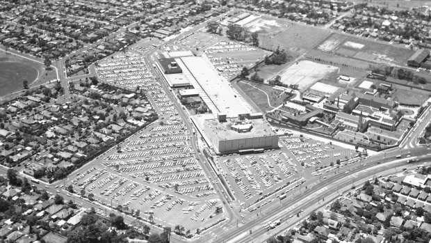 Aerial view of Chadstone Shopping Centre circa 1970.