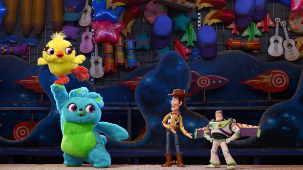 Woody and Buzz find themselves at a carnival.